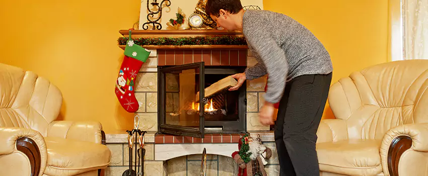 Rusted Metal Fireplace Restoration in North Royalton, Ohio